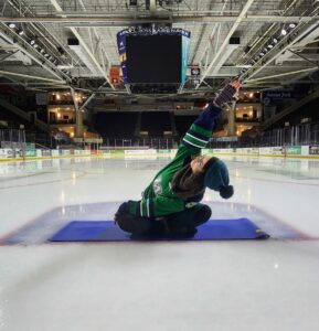 Yoga on the Ice with the Maine Mariners