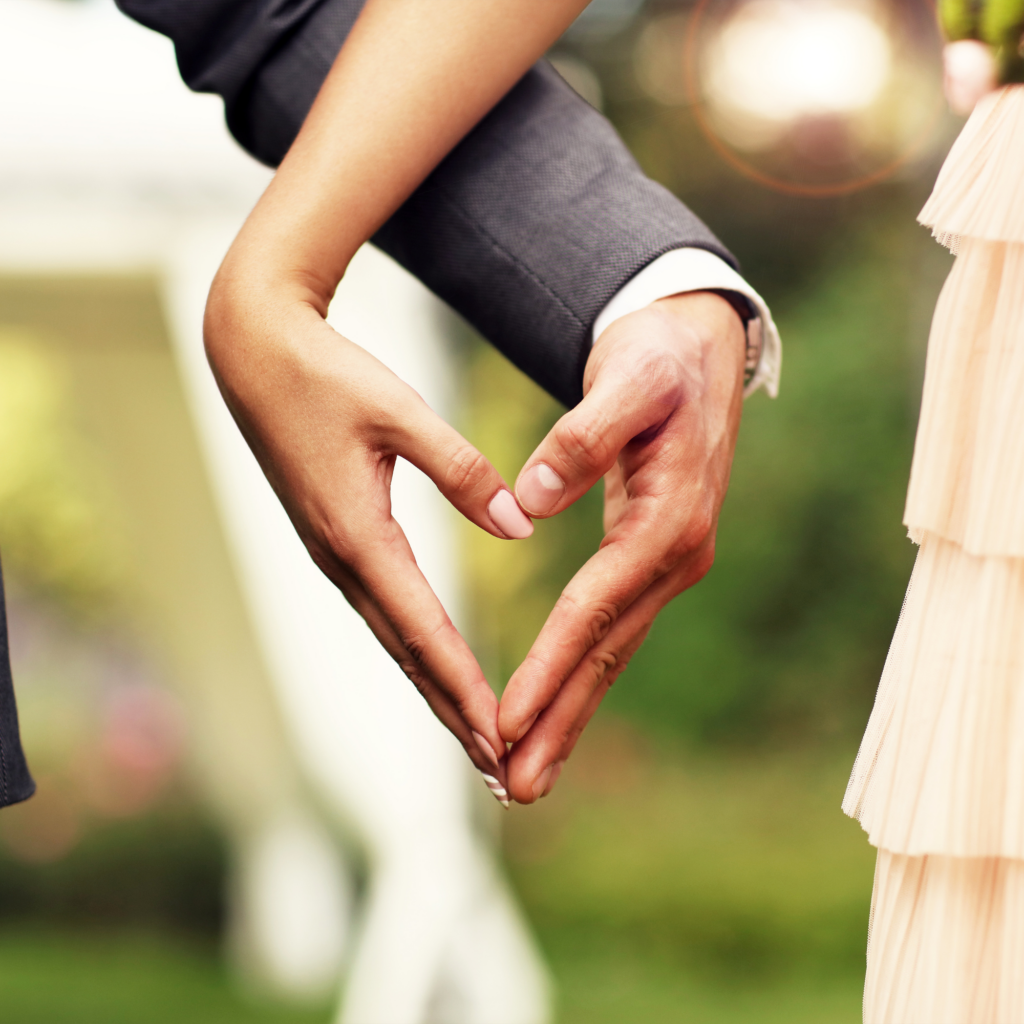 Hands making the shape of a heart